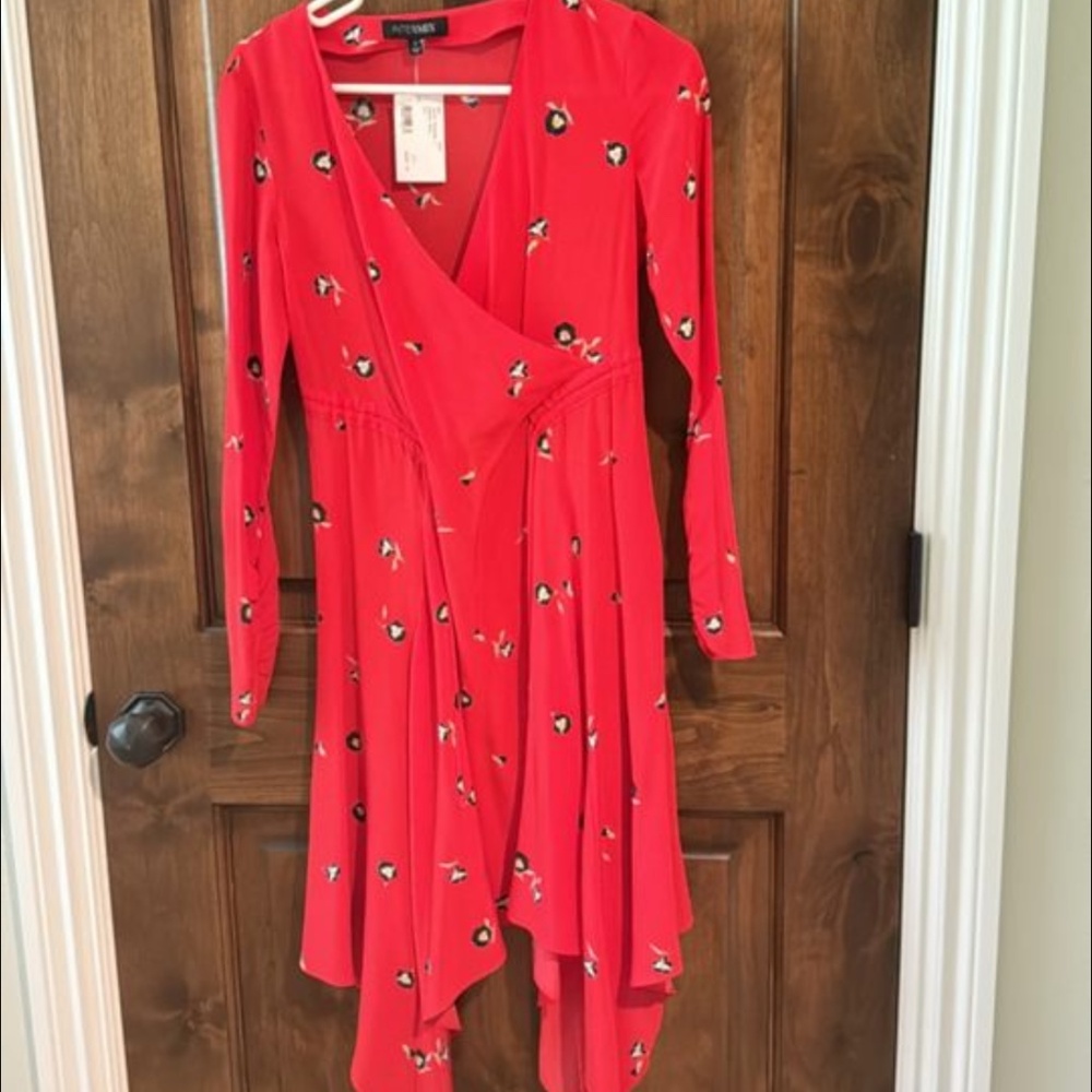 Intermix NWT Red Silk Dress